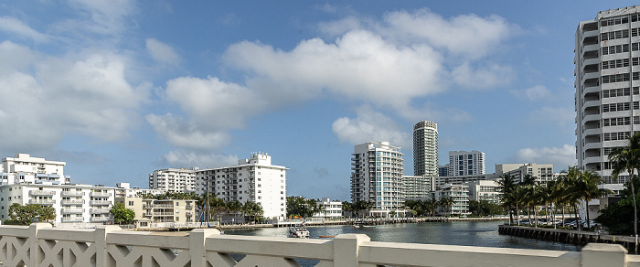 Blick vom Venetian Way: Biscayne Bay Miami Beach
