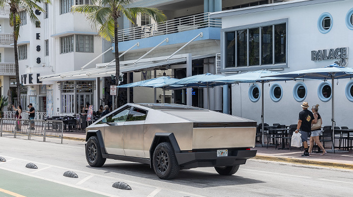 Ocean Drive: Tesla Cybertruck Miami Beach