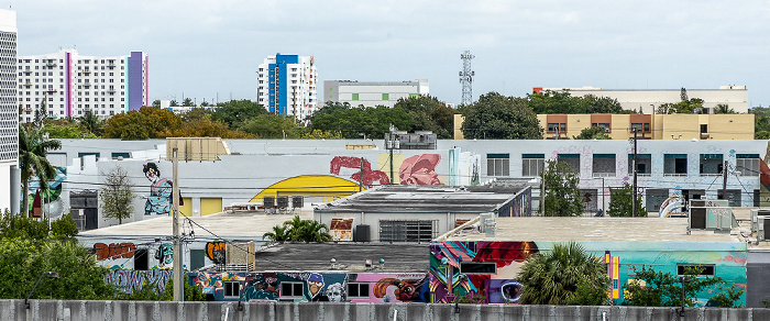 Blick von The Wynwood Garage: Wynwood Art District Miami