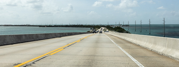 Overseas Highway (U.S. Highway 1) mit der Channel 5 Bridge Florida Keys