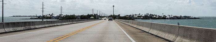 Overseas Highway (U.S. Highway 1) mit Long Key Viaduct, Conch Key Florida Keys