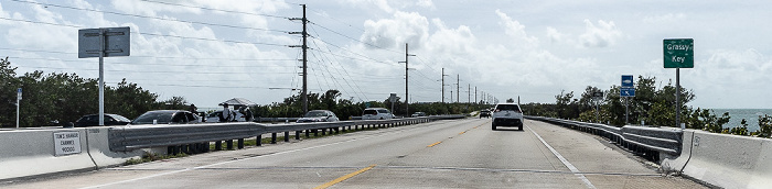 Overseas Highway (U.S. Highway 1) mit Long Key Viaduct, Grassy Key Florida Keys