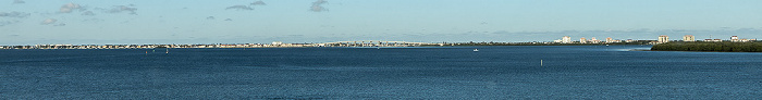 Blick von der Dick Misener Bridge (Interstate I-275): Tampa Bay Pinellas County (Florida)
