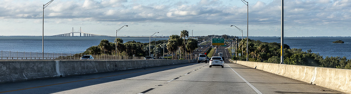 Blick von der Dick Misener Bridge (Interstate I-275): Tampa Bay Pinellas County (Florida)