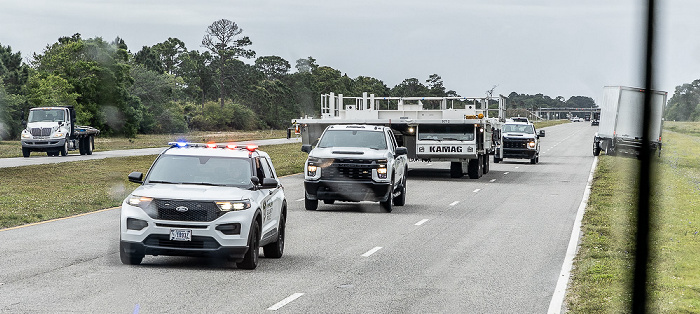 Kennedy Parkway North: KAMAG Payload Transporter Kennedy Space Center