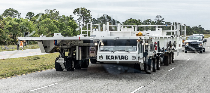 Kennedy Parkway North: KAMAG Payload Transporter Kennedy Space Center