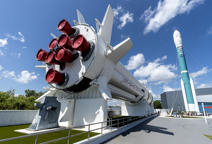Kennedy Space Center Visitor Complex: Rocket Garden mit Saturn IB Rocket Kennedy Space Center