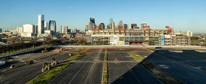 Blick aus dem La Quinta Inn & Suites Nashville Downtown/Stadium: Nissan Stadium, Downtown Nashville