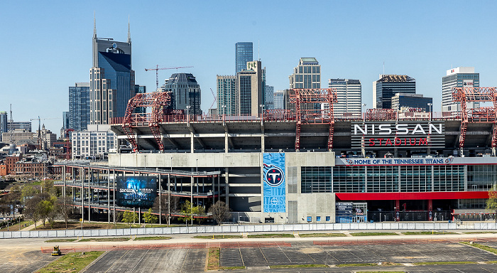 Blick aus dem La Quinta Inn & Suites Nashville Downtown/Stadium: Nissan Stadium, Downtown Nashville