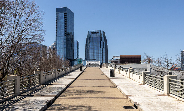 John Seigenthaler Pedestrian Bridge, Four Seasons Hotel & Private Residents Nashville (links), The Pinnacle at Symphony Place Nashville