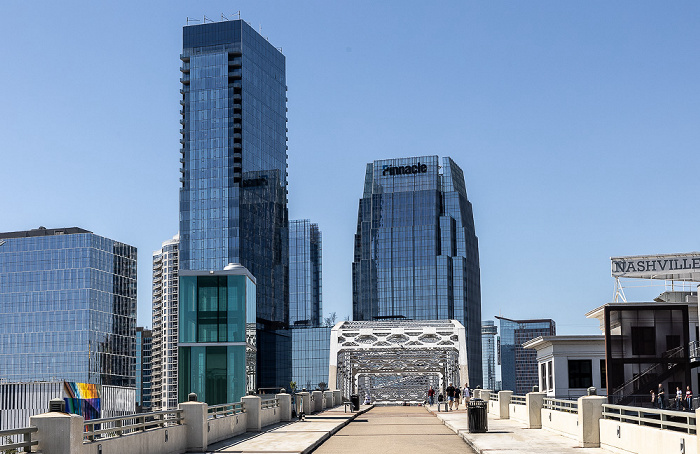 John Seigenthaler Pedestrian Bridge, Four Seasons Hotel & Private Residents Nashville (links), The Pinnacle at Symphony Place Nashville
