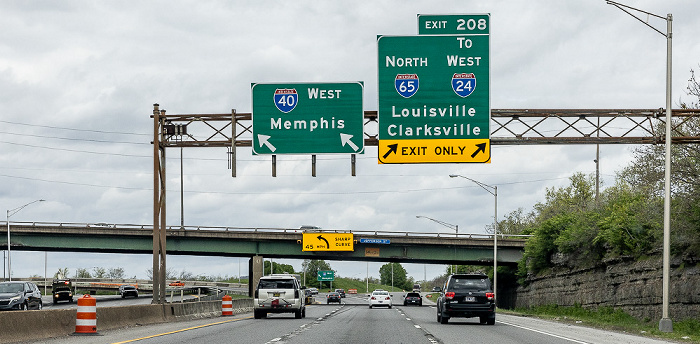 Interstate I-40 (Downtown Loop) Exit 208 Nashville