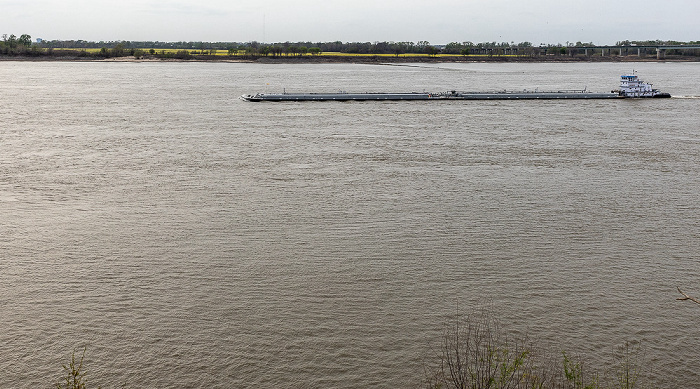 Blick vom Tom Lee Park: Mississippi River Memphis