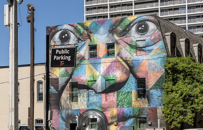 Central Business District: Gravier Street - Satchmo Mural New Orleans