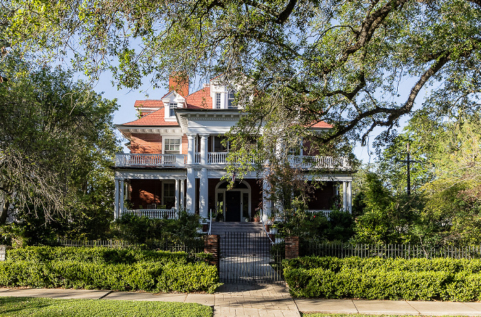 Blick aus der St Charles Streetcar: Saint Charles Avenue New Orleans