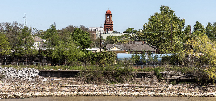 Blick vom Steamboat Natchez: Mississippi River New Orleans