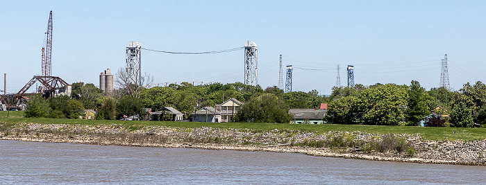 Blick vom Steamboat Natchez: Mississippi River New Orleans