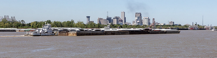 Blick vom Steamboat Natchez: Mississippi River New Orleans