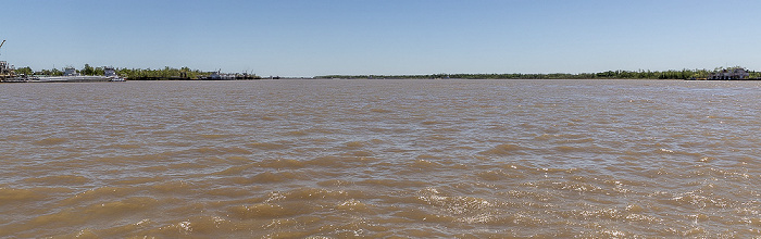 Blick vom Steamboat Natchez: Mississippi River New Orleans