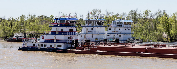 Blick vom Steamboat Natchez: Mississippi River New Orleans