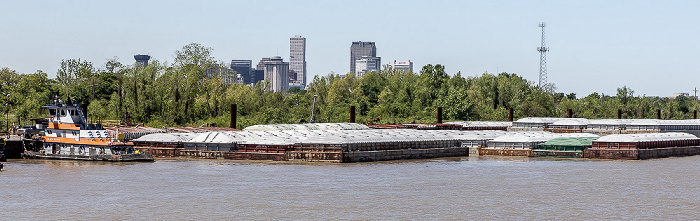 Blick vom Steamboat Natchez: Mississippi River New Orleans