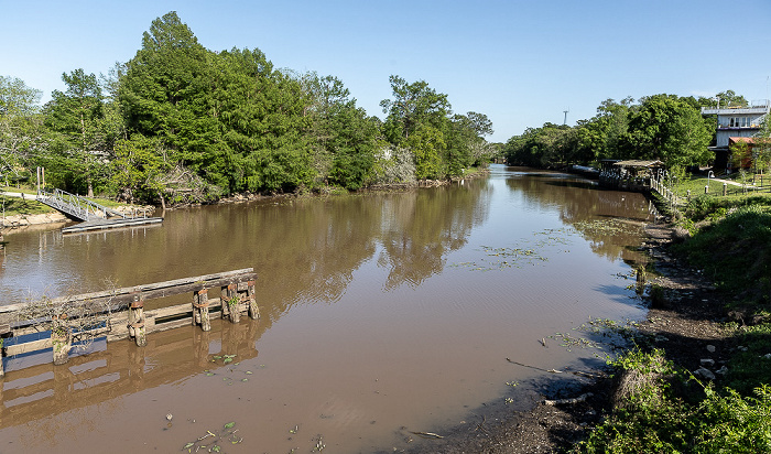 Blick von der Bridge Street: Bayou Teche New Iberia