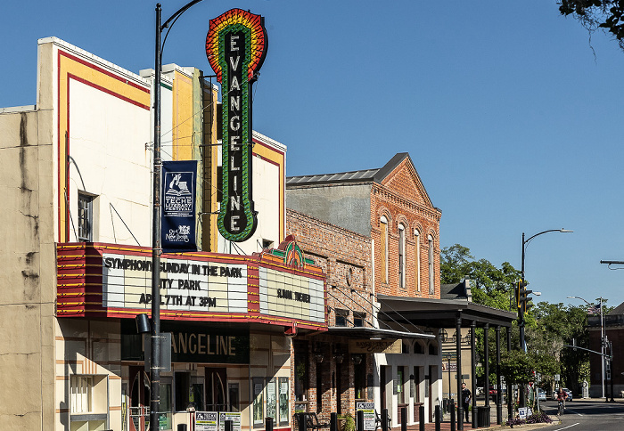 East Main Street: Sliman Theater (links), Bayou Teche Museum New Iberia