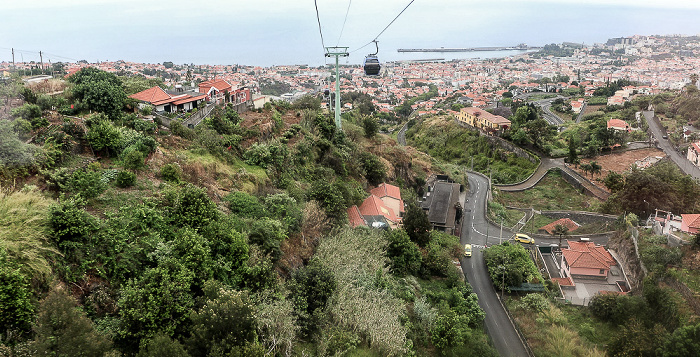 Blick aus der Teleférico do Funchal Funchal