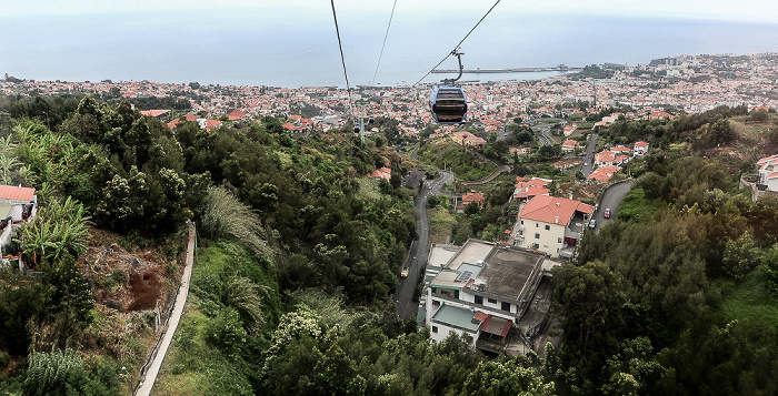 Blick aus der Teleférico do Funchal Funchal