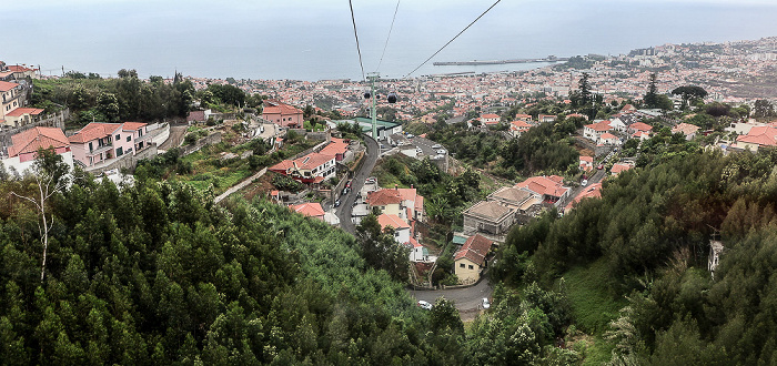 Blick aus der Teleférico do Funchal Funchal