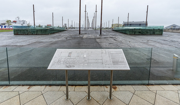 Titanic Quarter: Ehem. Trockendocks der Titanic (links) und der Olympic Belfast
