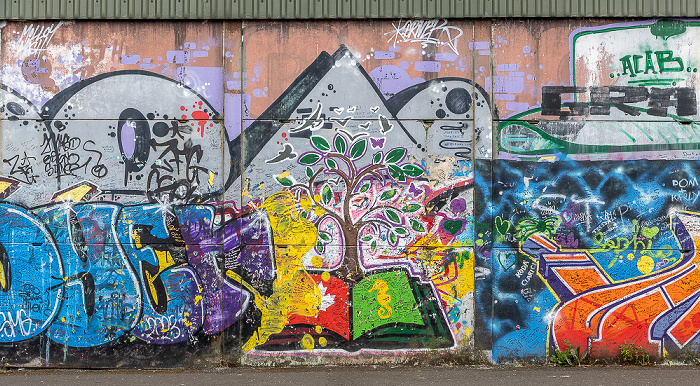 West Belfast: Peace Wall im Cupar Way - Street Art Belfast