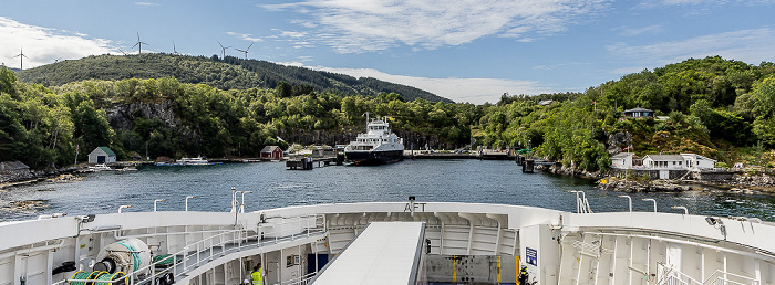 Stord mit dem Fährhafen Sandvikvåg Bjørnafjorden