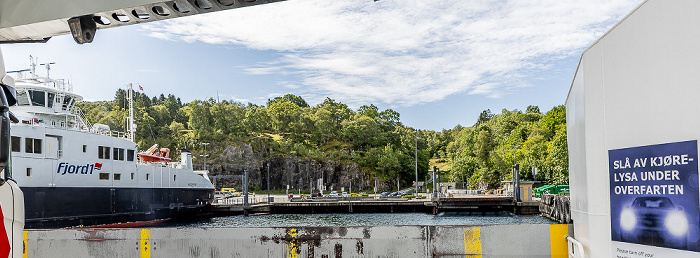 Stord mit dem Fährhafen Sandvikvåg Bjørnafjorden