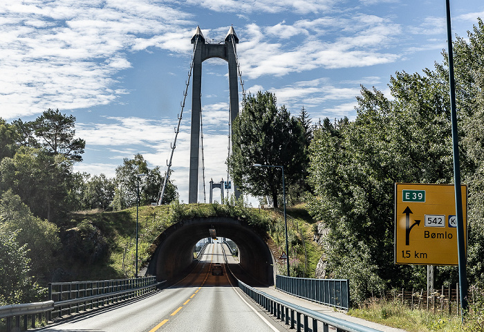 Europastraße E 39 mit dem Digernestunnelen und der Stordabrua Stord