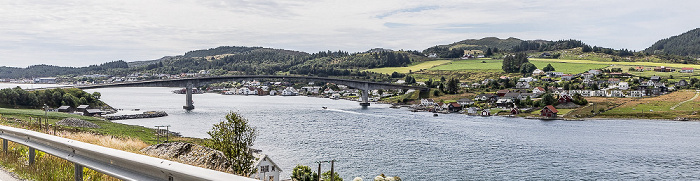 Europastraße E 39, Øyren, Boknasund mit der Boknasundbrua, Vestre Bokn mit Alvestadkroken Austre Bokn