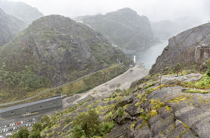 Jøssingfjorden mit der Åna-Sira-veien Rogaland