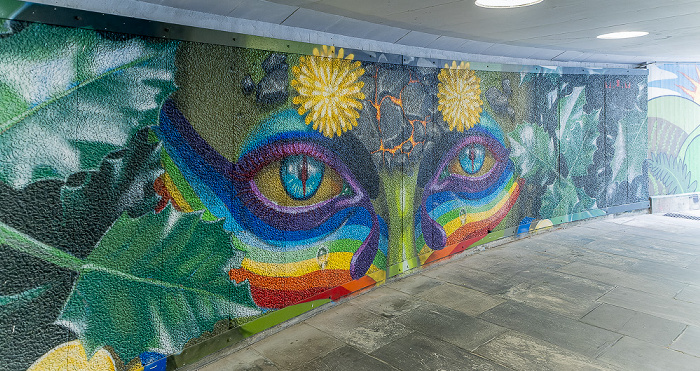 Kronstad: Unterführung Danmarks plass - Street Art Bergen