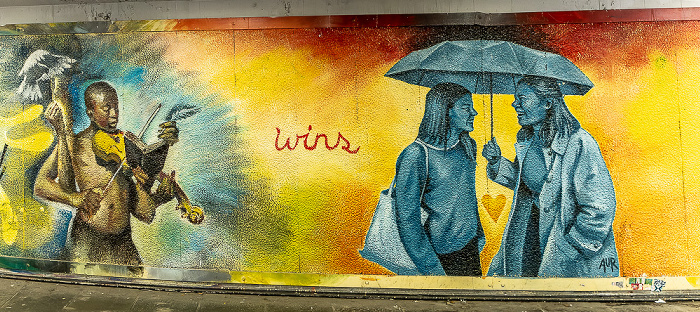 Kronstad: Unterführung Danmarks plass - Street Art Bergen