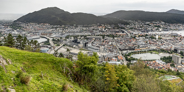 Blick vom Fløyen Bergen
