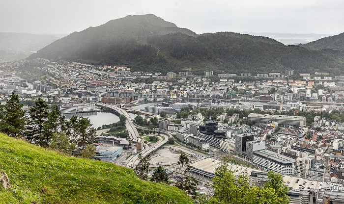 Blick vom Fløyen Bergen