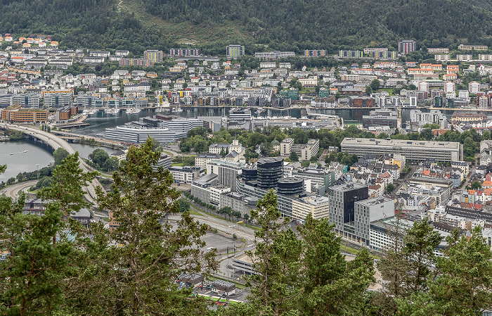 Blick vom Fløyen Bergen