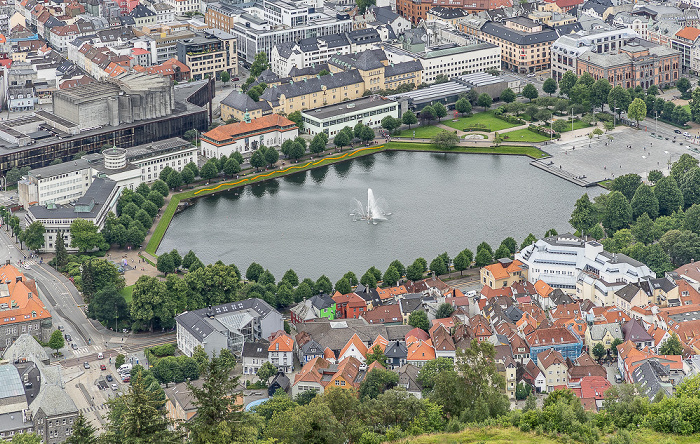 Blick vom Fløyen Bergen