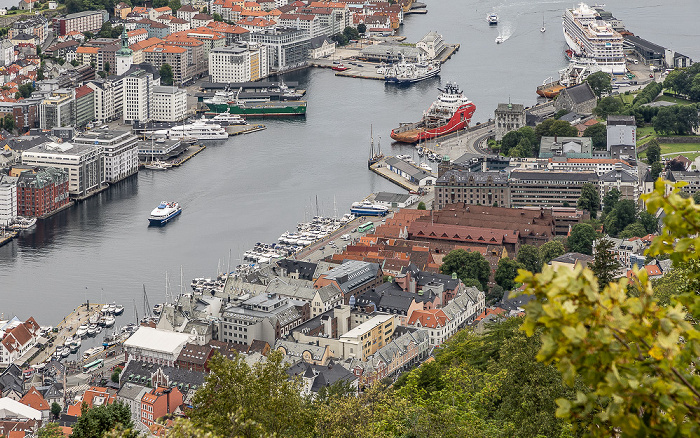 Blick vom Fløyen Bergen