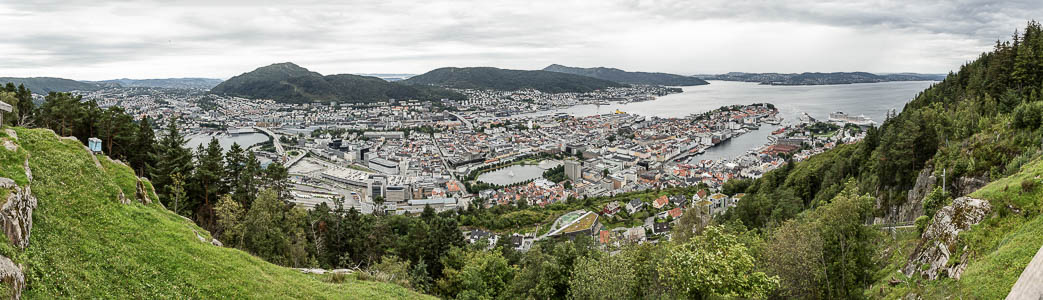 Blick vom Fløyen Bergen