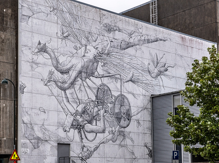 Vestre Strandgate: Teateret - Street Art Kristiansand