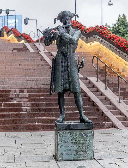Rådhusplassen / Rosenkrantz’ gate: Skulptur Piperen i Piperviken Oslo