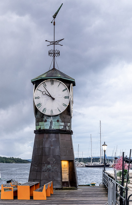 Aker brygge: Pirs Klokketårn, Pipervika Oslo
