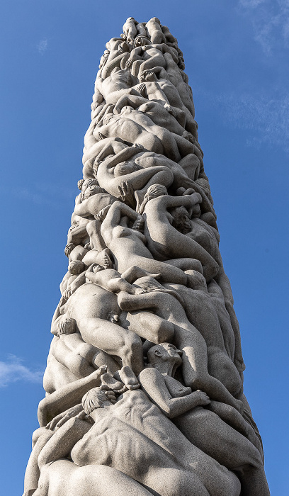 Frognerparken: Vigeland-Skulpturenpark (Vigelandsparken) mit dem Monolitten (Obelisk Monolitten) Oslo