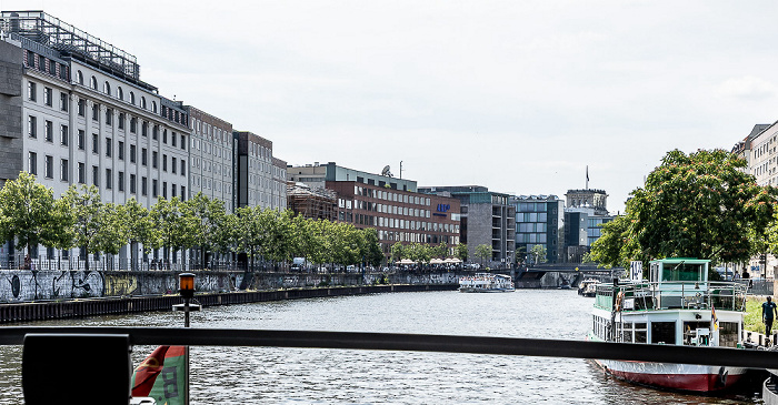 Reichstagufer (links), Spree, Schiffbauerdamm Berlin
